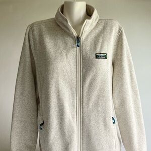 L.L. Bean Oatmeal Fleece Jacket size 1X